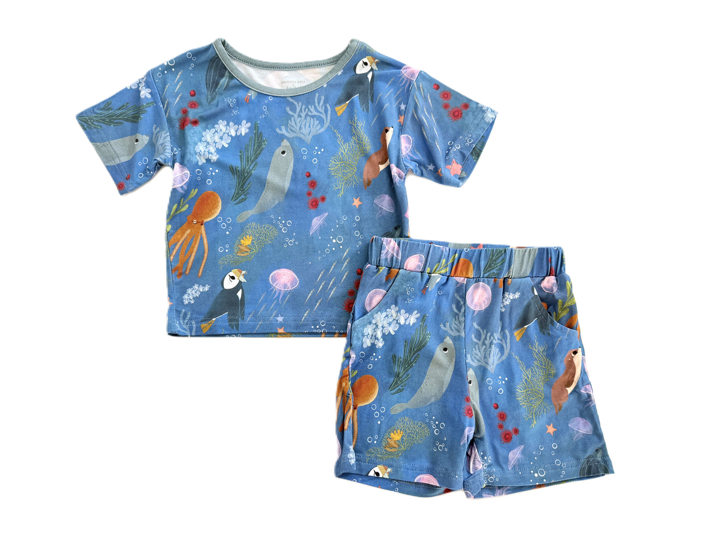 Snuggly Figs™ X Puffin Rock™ - Ocean Wonder- T-Shirt and Short Set