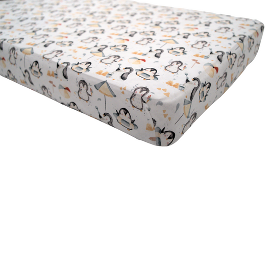 Penguin Picnic Crib Sheet