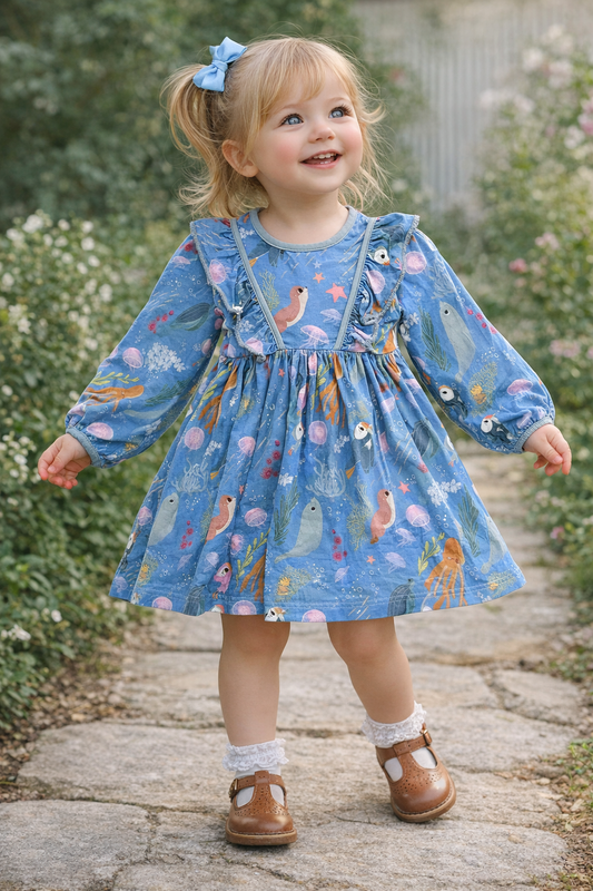 Snuggly Figs™ X Puffin Rock™ - Ocean Wonders - Bamboo Dress