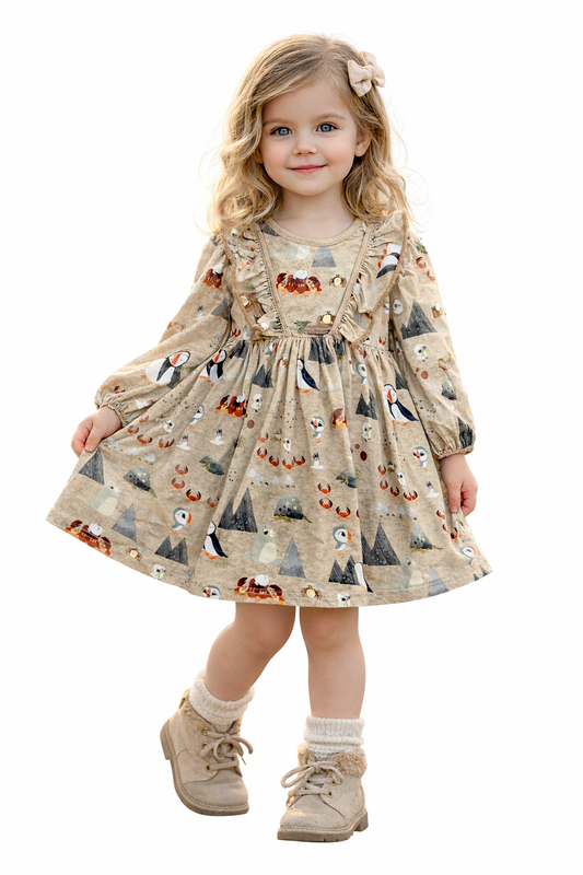 Snuggly Figs™ X Puffin Rock™ - Finding Bearnie - Bamboo Dress