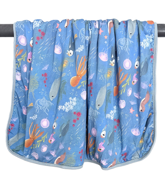 Snuggly Figs™ X Puffin Rock™ - Ocean Wonders - Bamboo Blanket