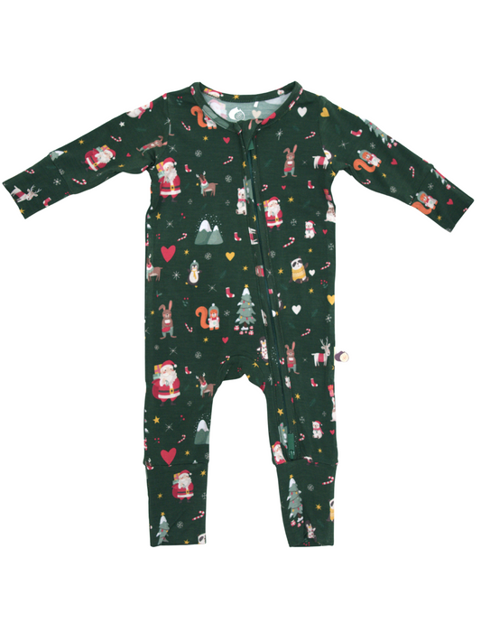 Woodland Christmas Bamboo Romper