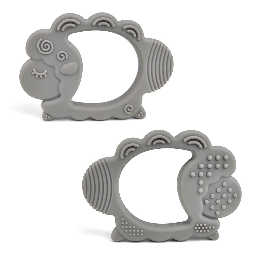 Grey Silicone Sheep Teether