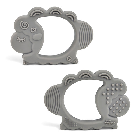 Grey Silicone Sheep Teether