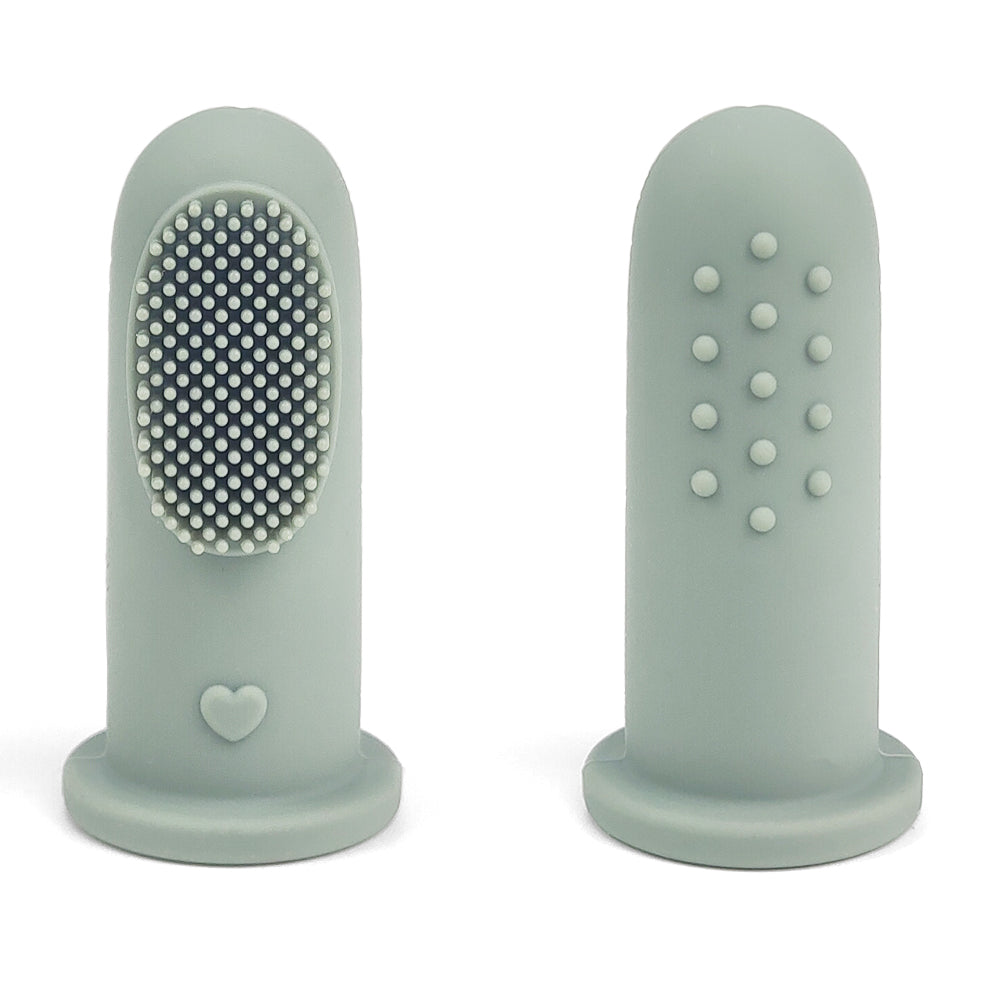 Sage Silicone Finger Toothbrush set of two