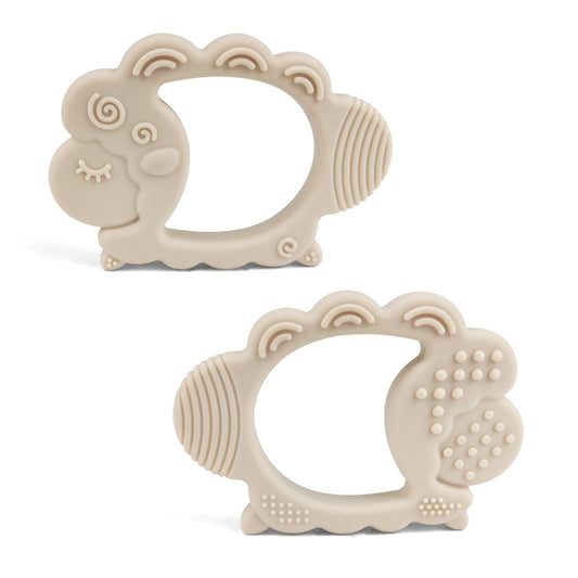Cream Silicone Sheep Teether