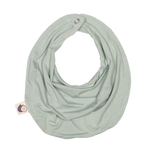 Aqua Grey Drape Bamboo Bib