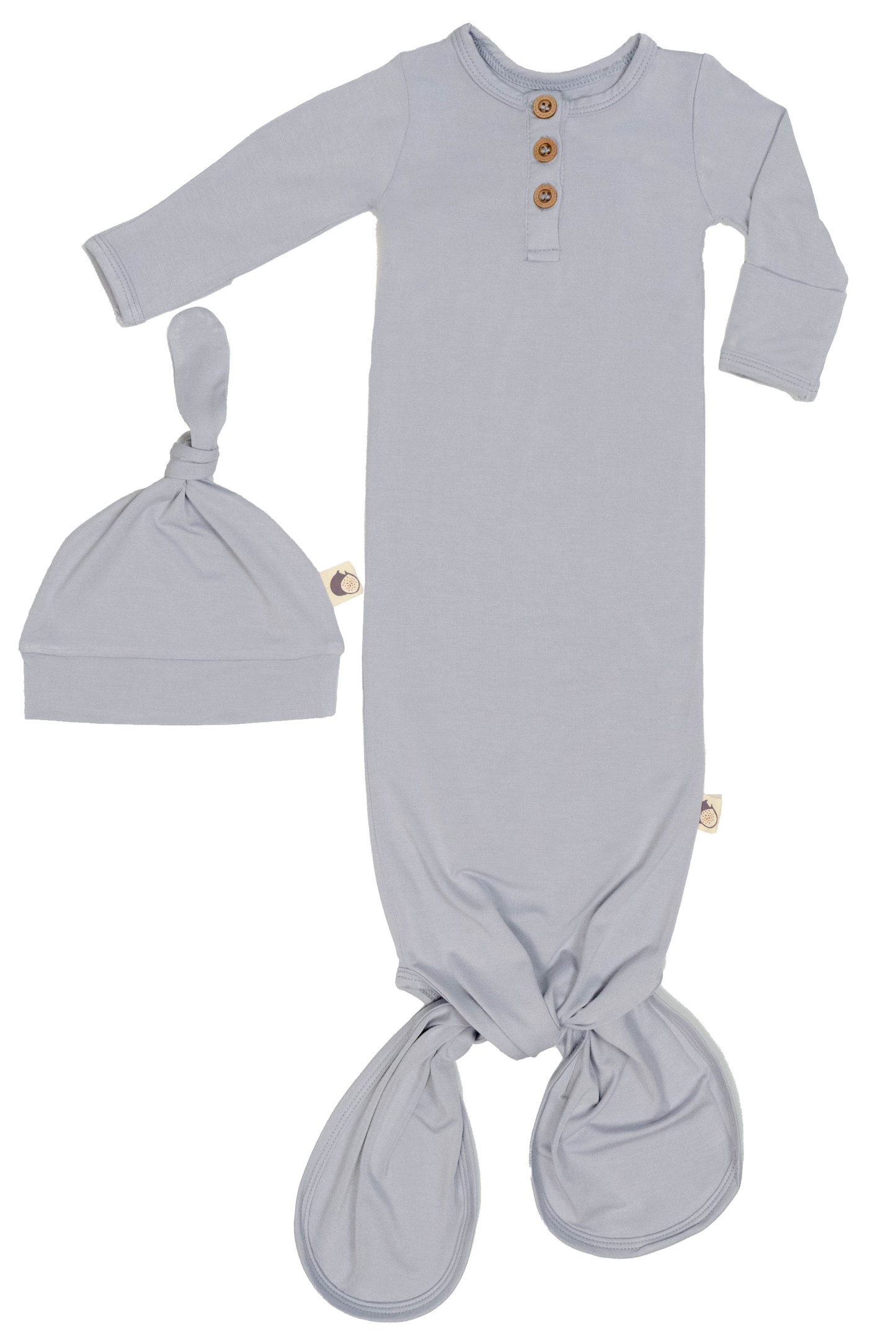Aqua Grey Baby Gown set